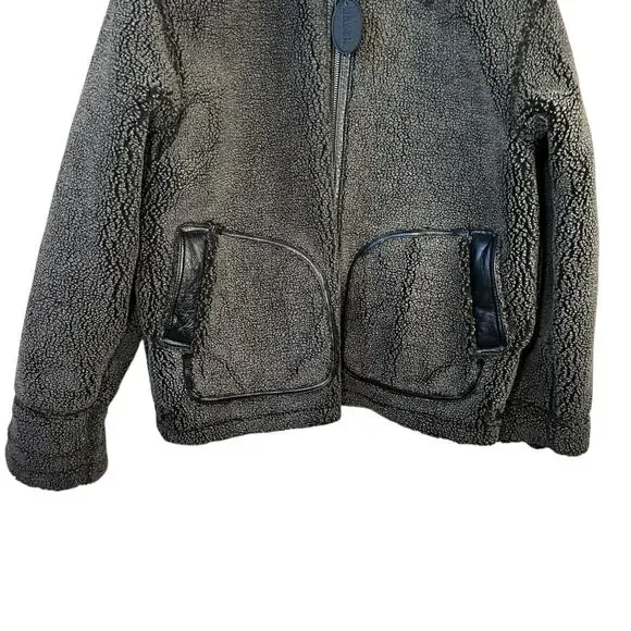 WILSONS B-3 Aviator Reversible Leather Sherpa Flight Bomber Jacket Black Medium - Picture 11 of 16